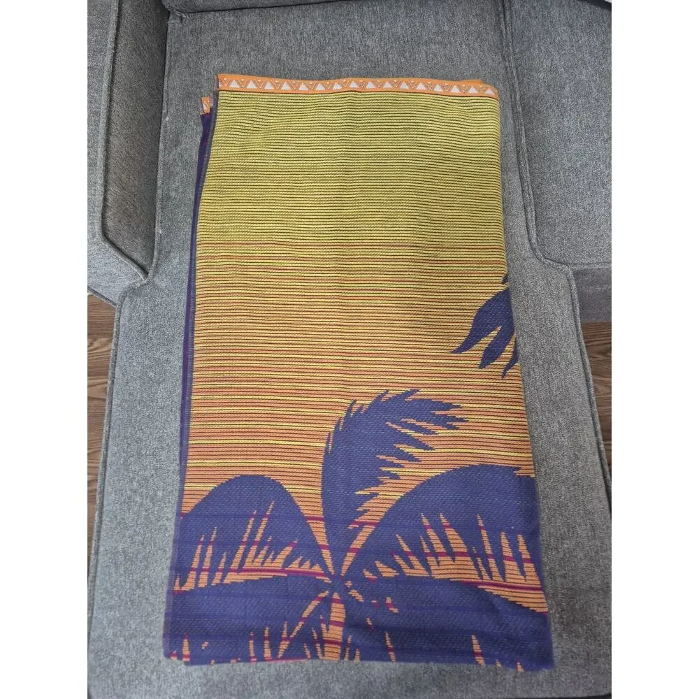 Trident Reversible Cotton Palm Tree Tropical Beach Towel 40x72 Multicolor NEW